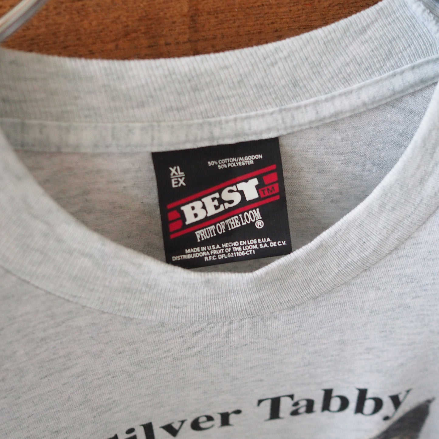 Silver Tabby Portrait Tee / 90s / Made in USA