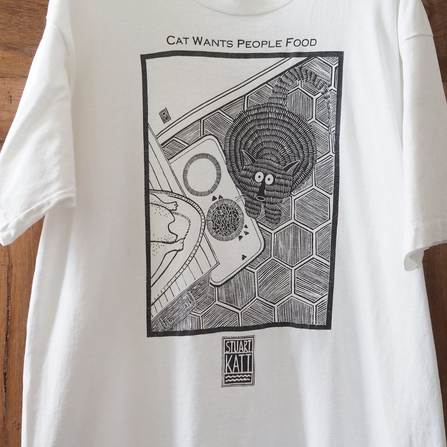 Cat Wants People Food Tee / 90s / STUART KATT