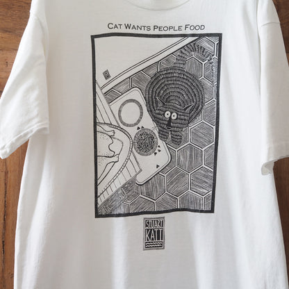 Cat Wants People Food Tee / 90s / STUART KATT