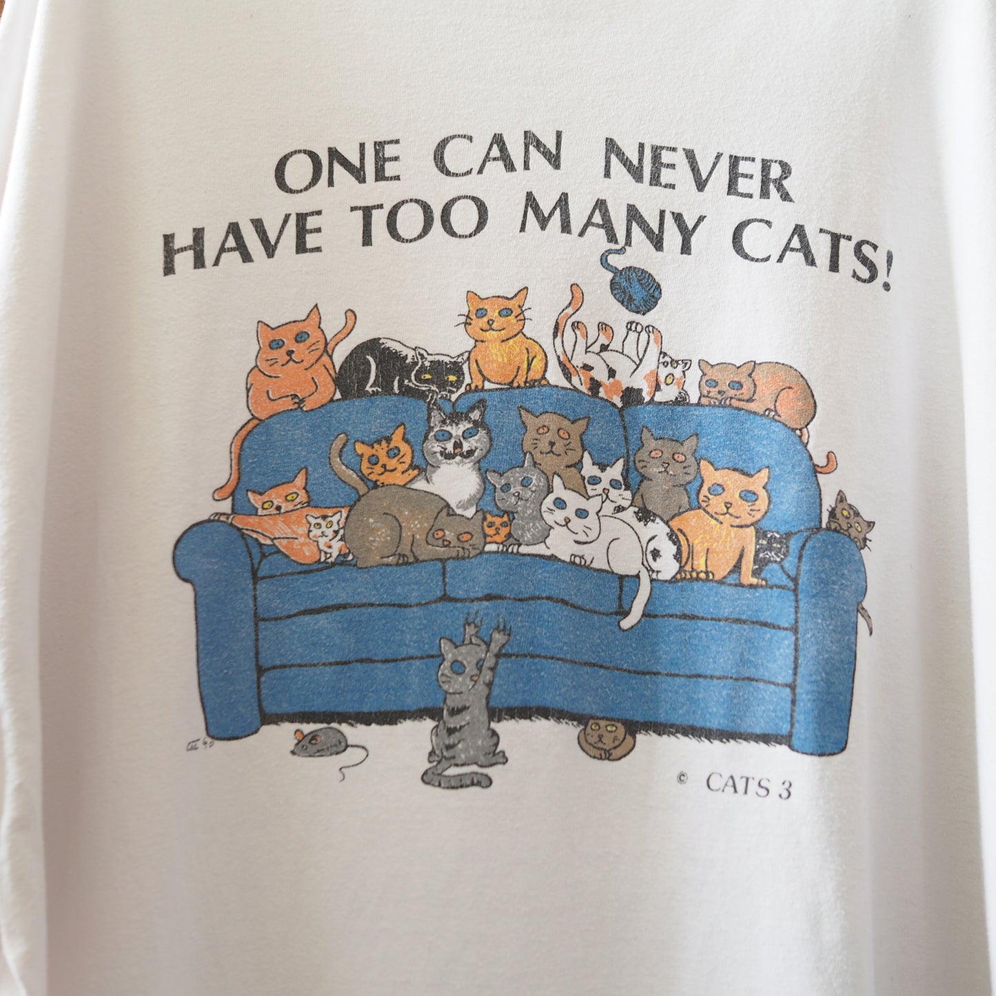 One Can Never Have Too Many Cats Tee / 90s / Made in USA