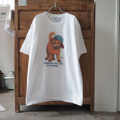 Bob Harrison the Cats are in Charge Tee / 90s / Made in USA