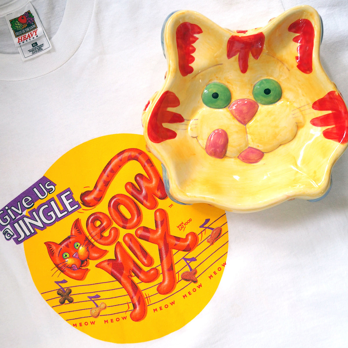 Meow Mix Water & Food Bowl