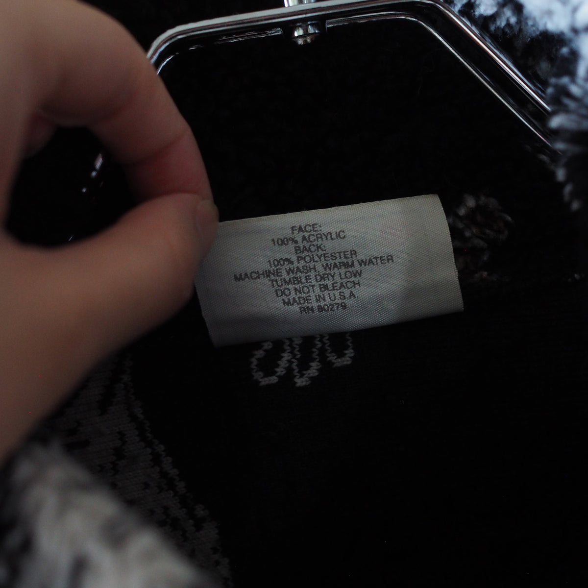 Black Mountain All-Over Cats & Paws Fleece Jacket / Made in USA