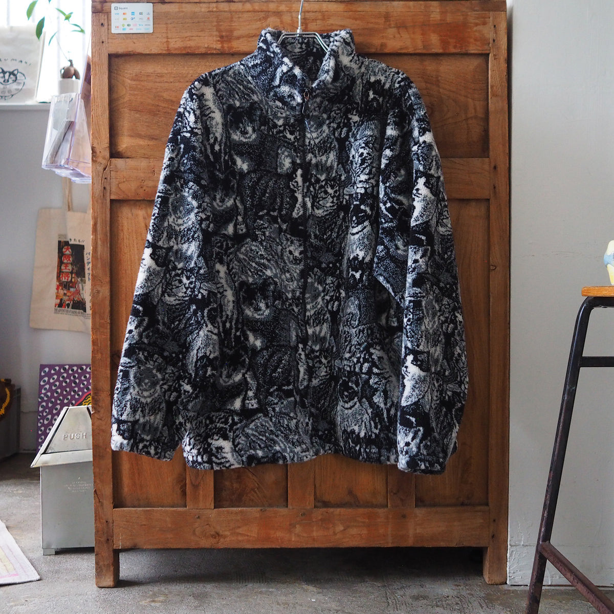 Black Mountain Cat Camo Fleece Jacket / Made in USA