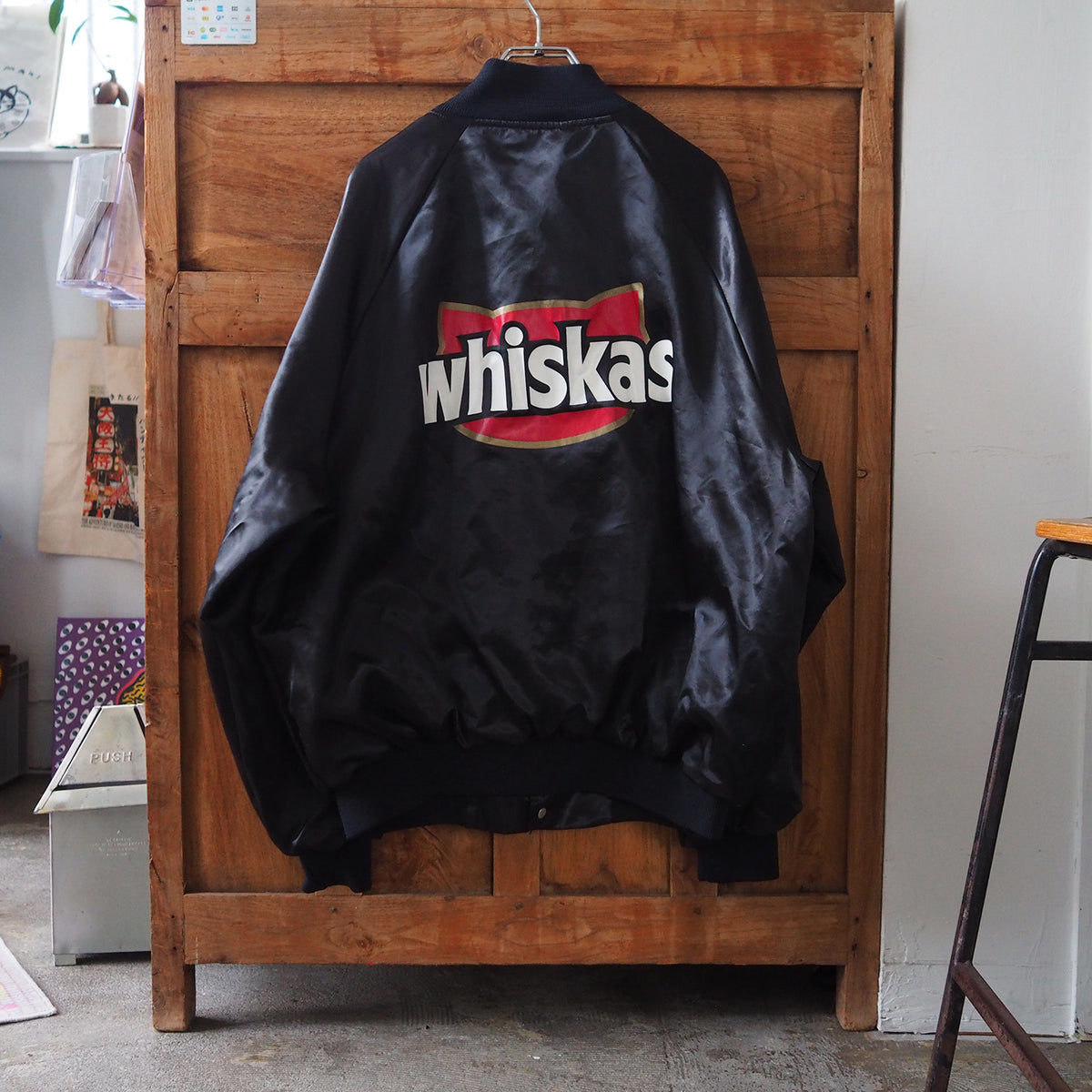 Whiskas Logo Bomber Jacket / 90s / Made in USA