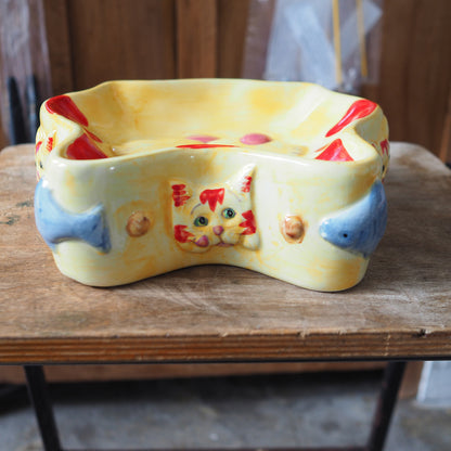 Meow Mix Water & Food Bowl