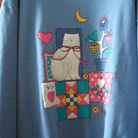 Fancy Cat's Room Sweatshirt / 90s