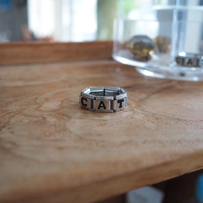 "CAT" Charm Ring