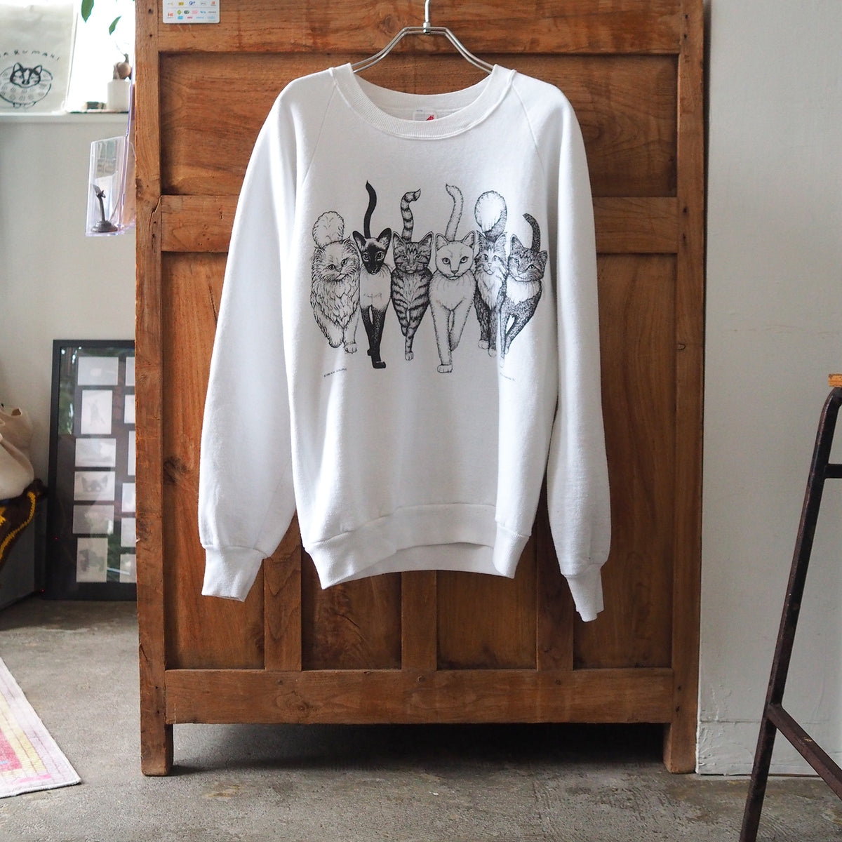 HEP CAT "Cats Coming and Going" Sweatshirt / 80s- / Made in USA