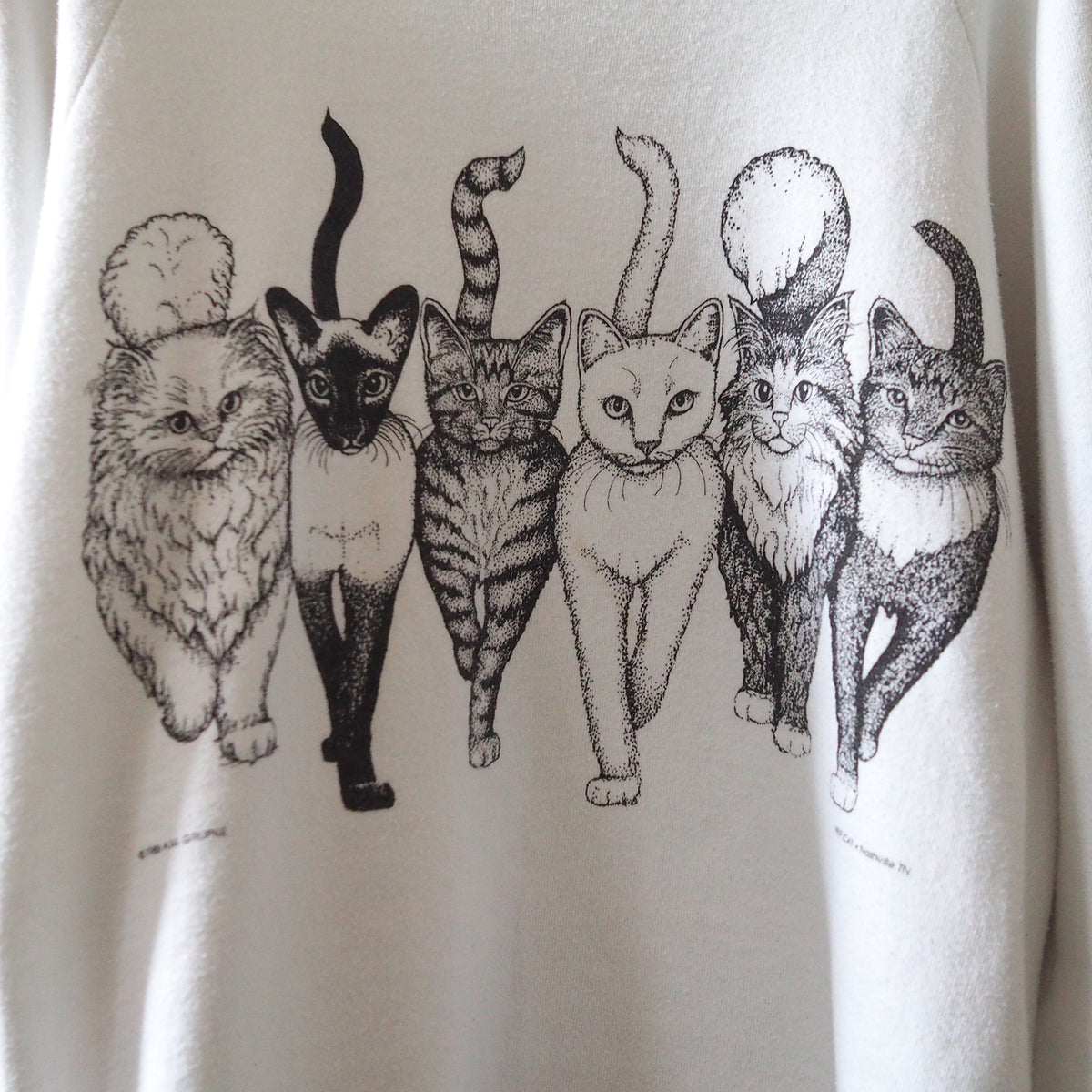 HEP CAT "Cats Coming and Going" Sweatshirt / 80s- / Made in USA