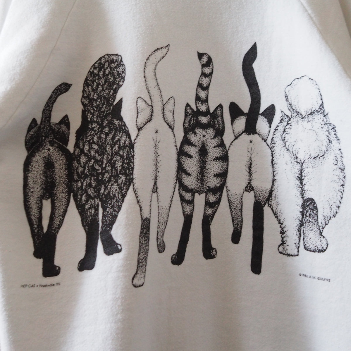 HEP CAT "Cats Coming and Going" Sweatshirt / 80s- / Made in USA