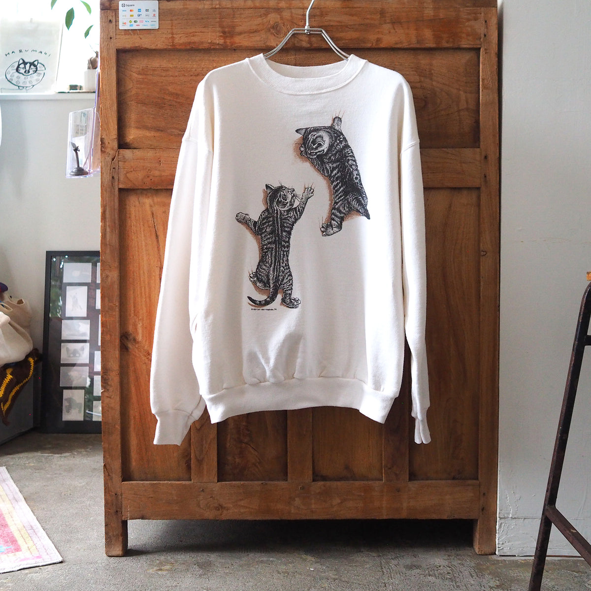 HEP CAT Climbing Kitties Sweatshirt / 90s