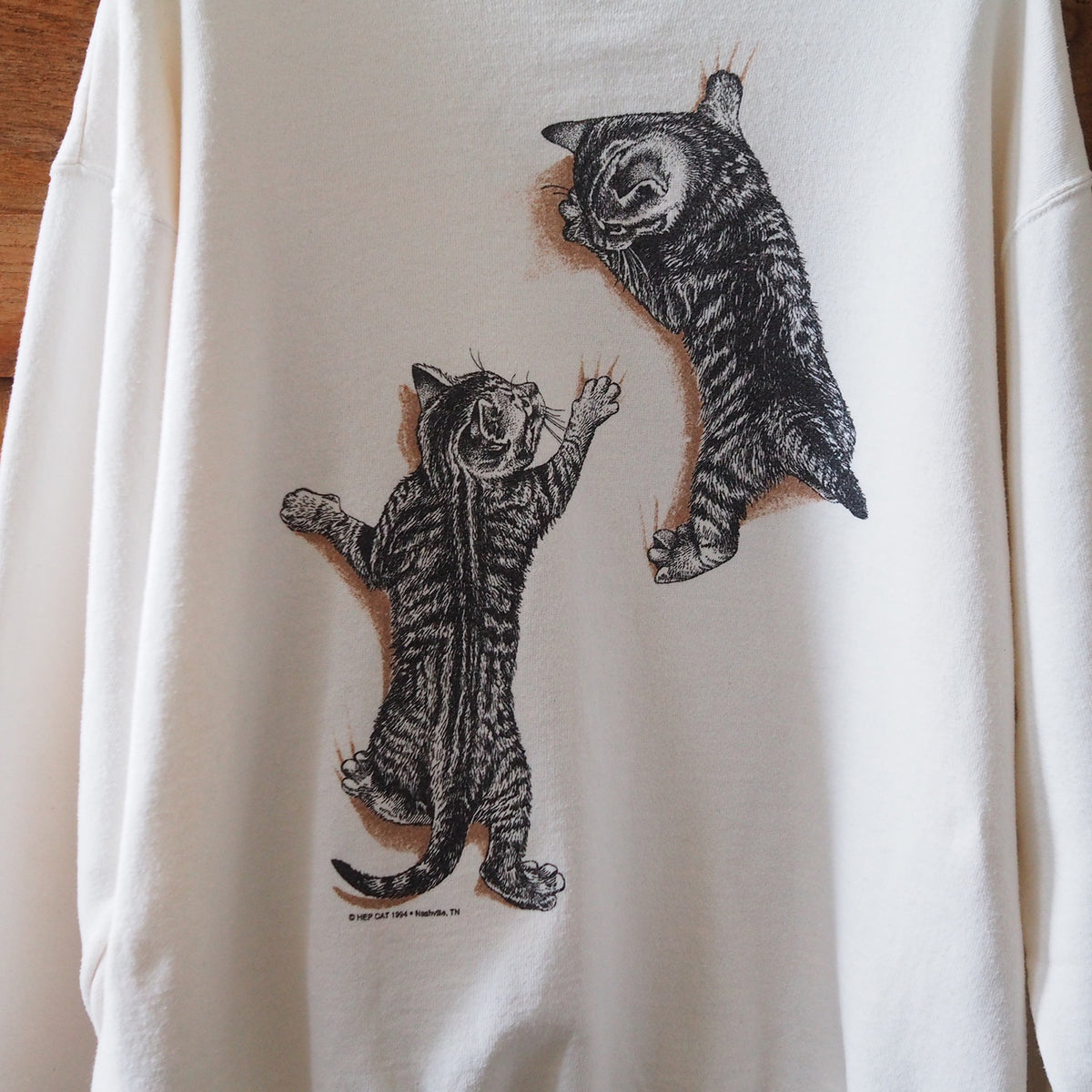 HEP CAT Climbing Kitties Sweatshirt / 90s