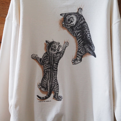 HEP CAT Climbing Kitties Sweatshirt / 90s