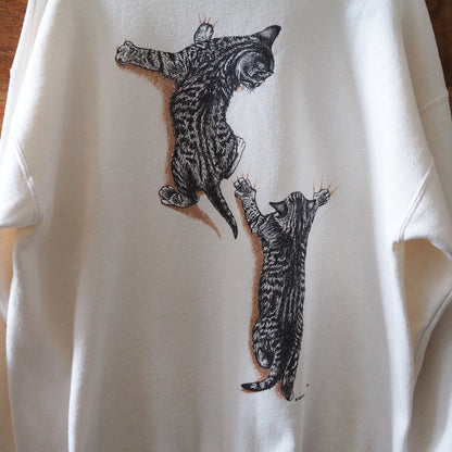 HEP CAT Climbing Kitties Sweatshirt / 90s