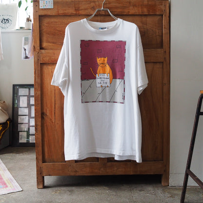 Homeless Cat Tee / 90s / Made in USA