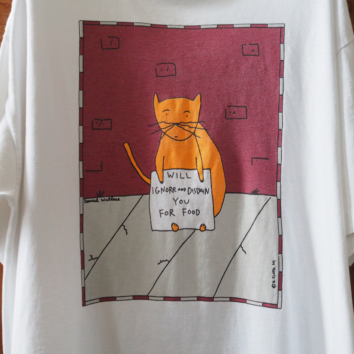 Homeless Cat Tee / 90s / Made in USA