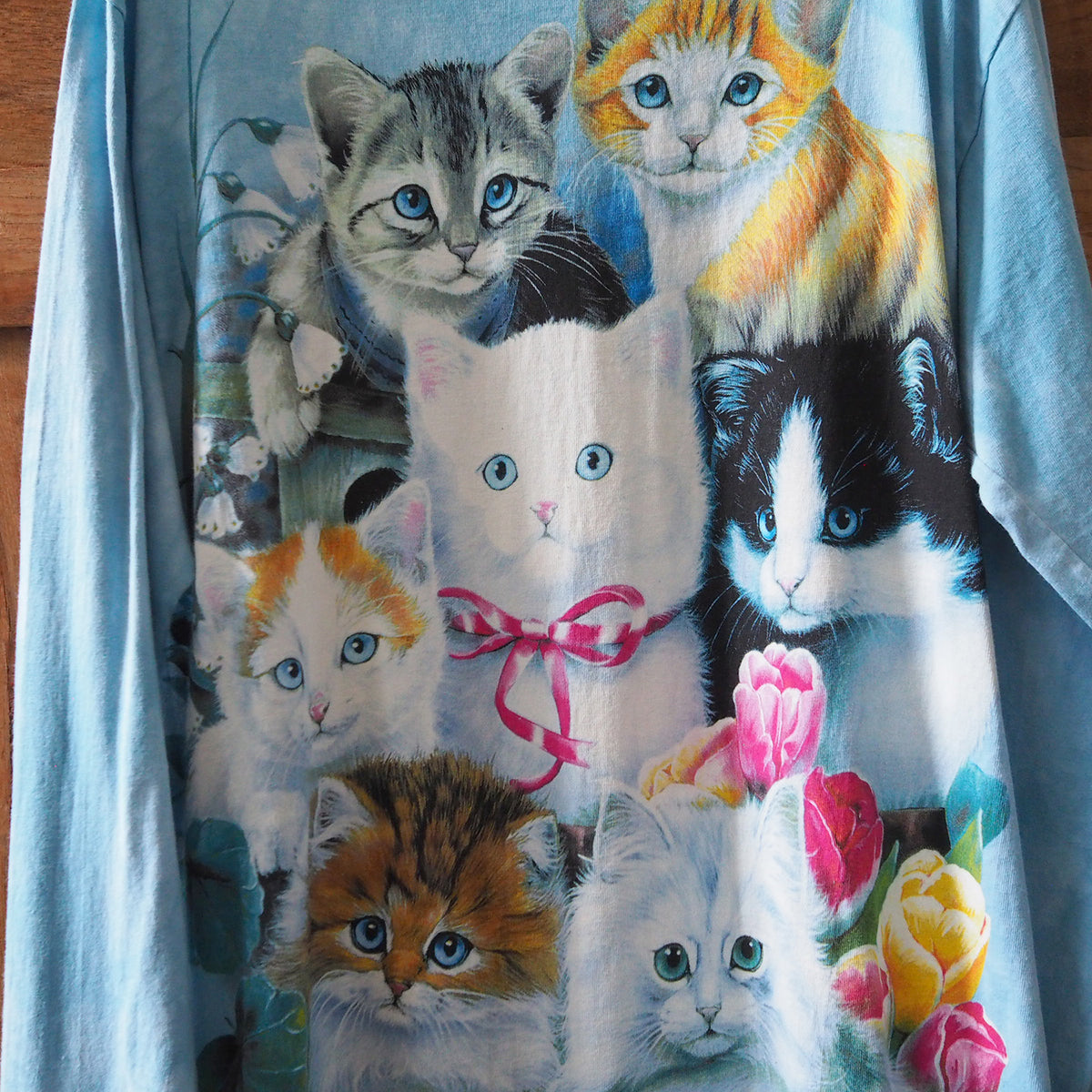 The Mountain All-Over Cats Long-Sleeve Tee / 00s-