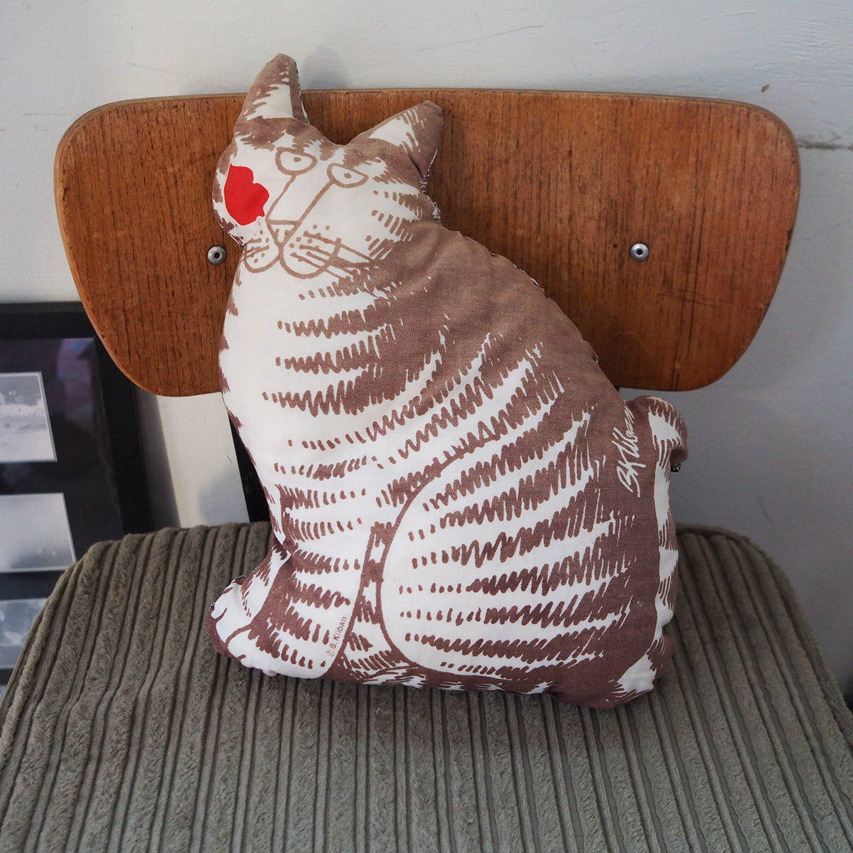 Kliban Cat Cushion / 70s-