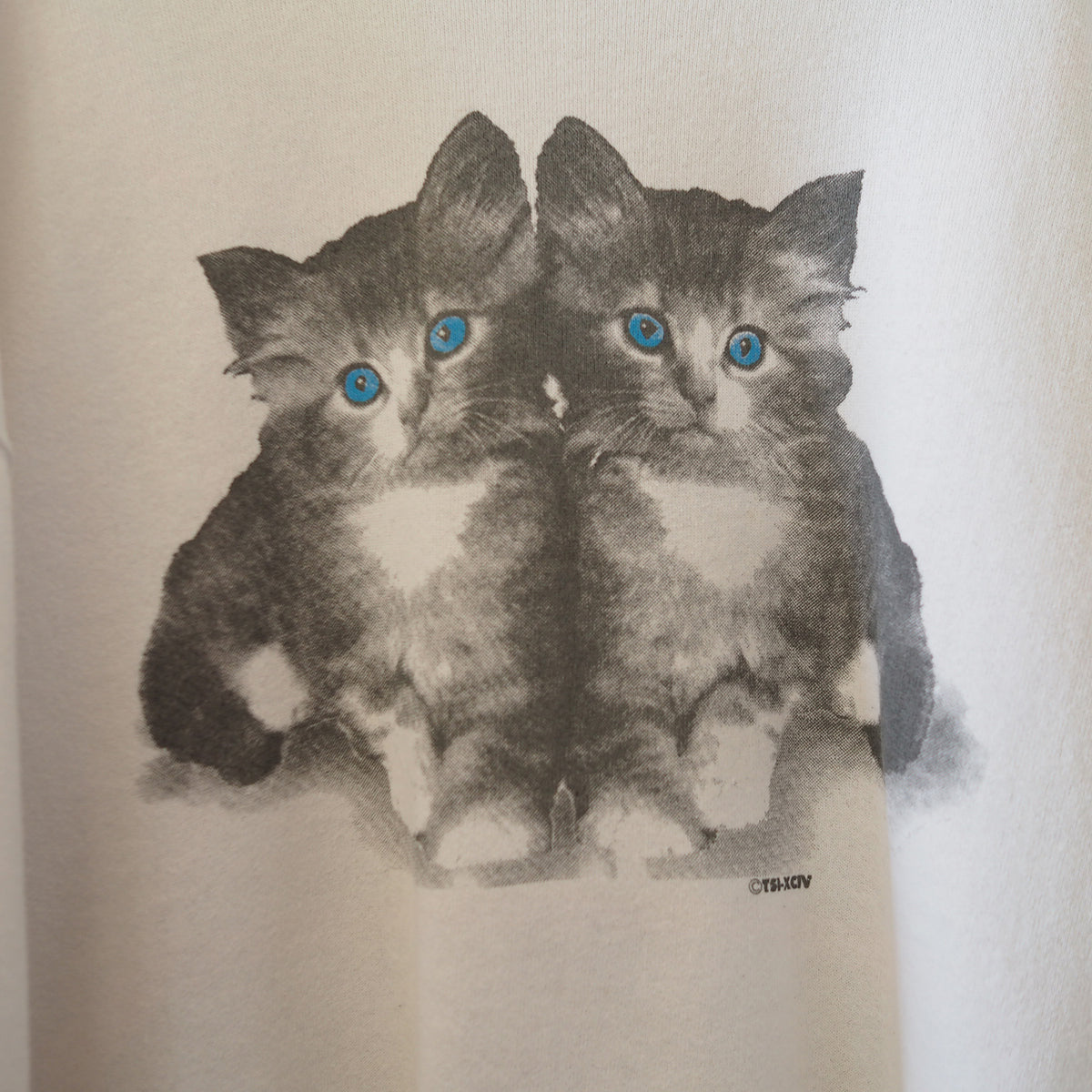 Kitten Blue Cats Sweat / 90s / Made in USA