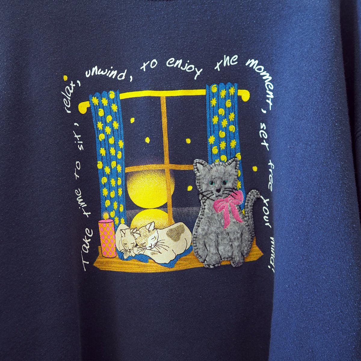 Enjoy the moment Sweatshirt / 90s / Made in USA