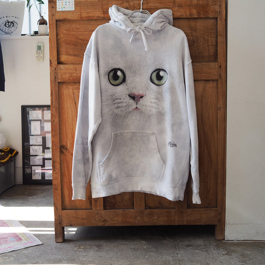 The Mountain White Cat Face Hoodie