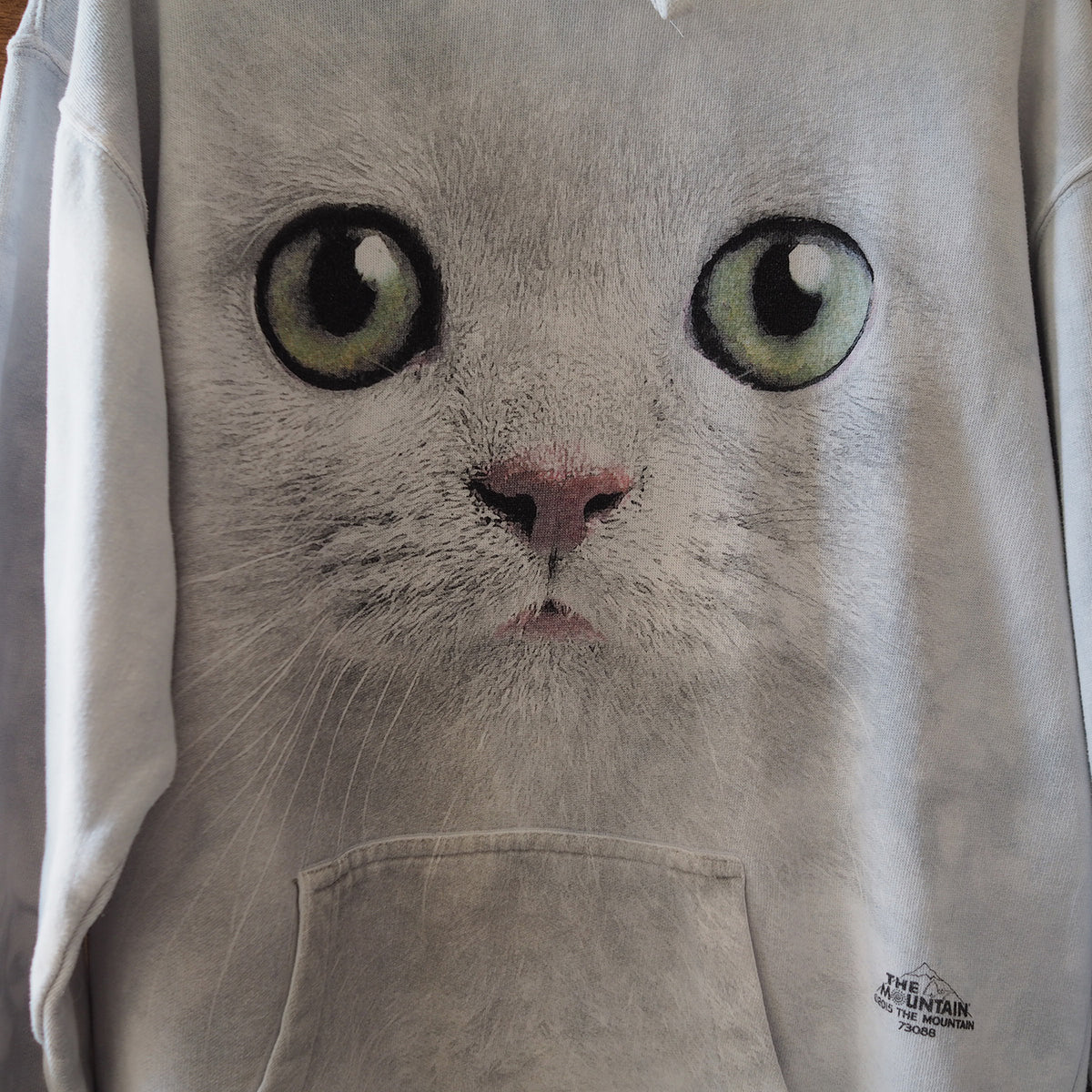 The Mountain White Cat Face Hoodie