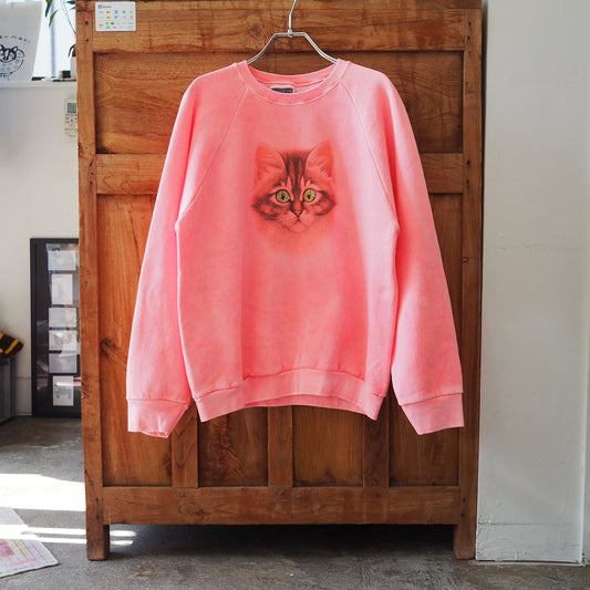 Glitter Eyes Cat Sweat / 90s-