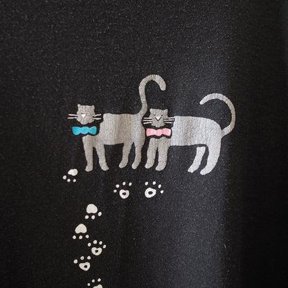 Cats, Flowers, and Sun Tee / 90s / Made in USA