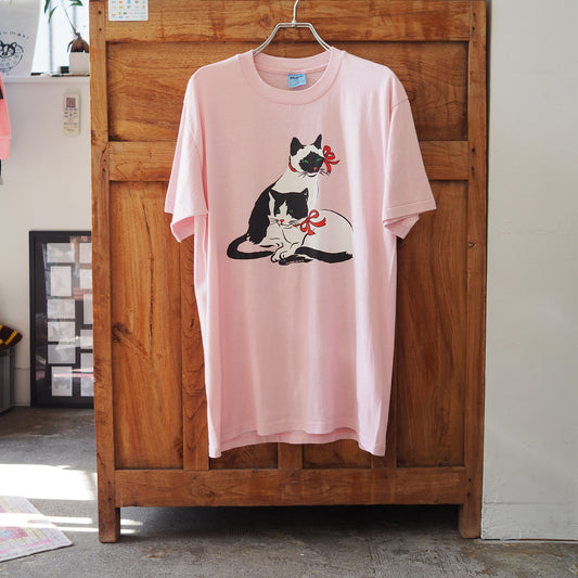 Siam & Hachiware Cat Tee / 80s- / Made in USA
