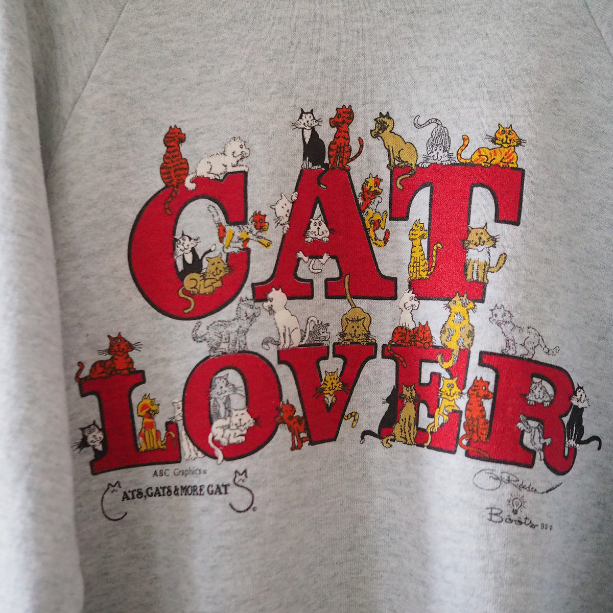 Cat Lover Sweatshirt / 90s / Made in USA