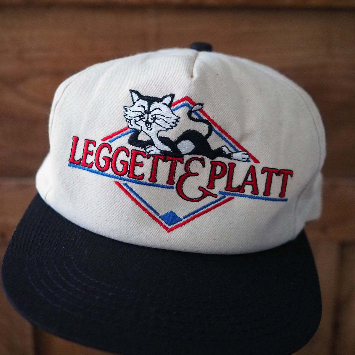Leggett & Platt Beige & Black Cap / 80s- / Made in USA