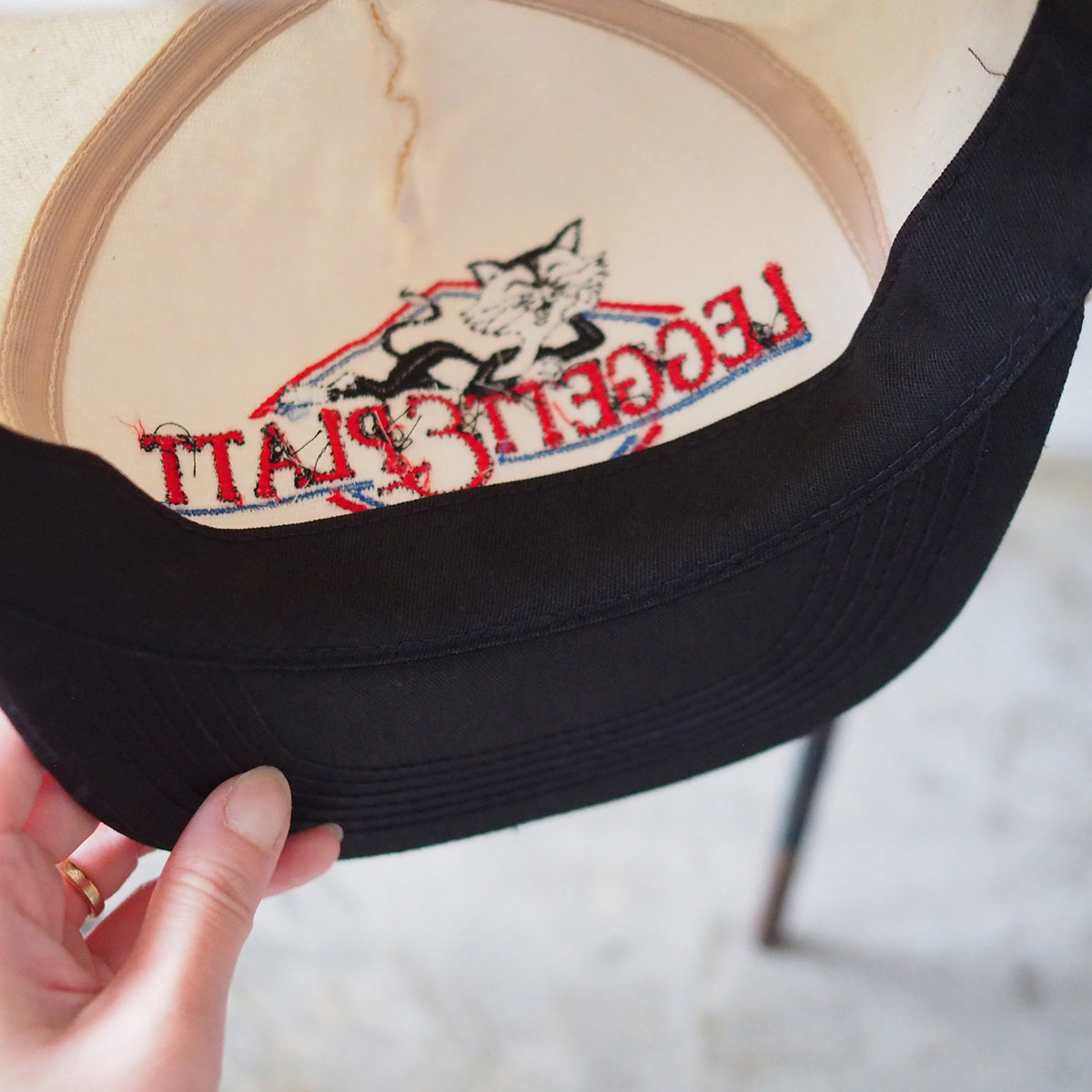 Leggett & Platt Beige & Black Cap / 80s- / Made in USA