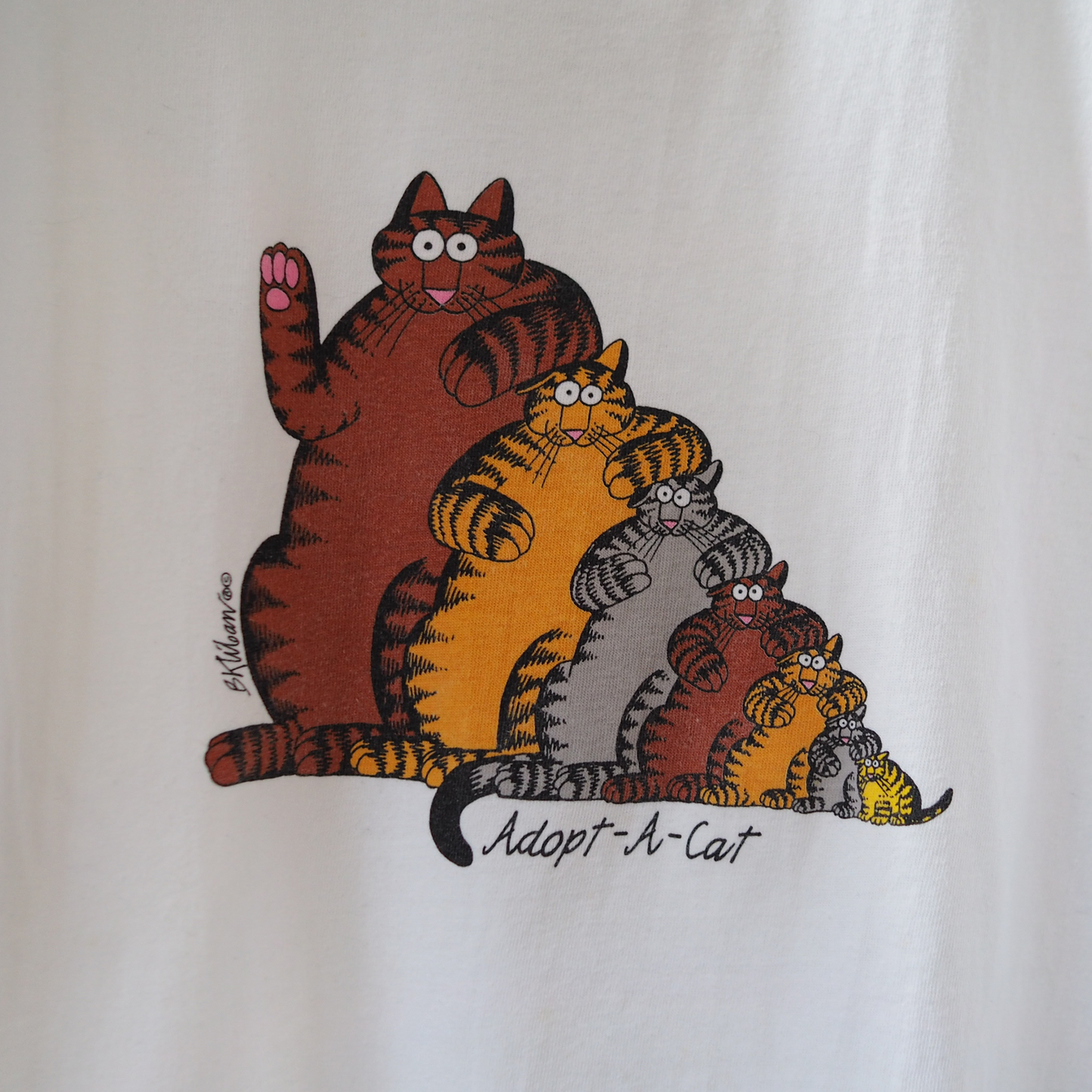 ADOPT-A-CAT Family Tee / 90s / Made in USA / Kliban Cat