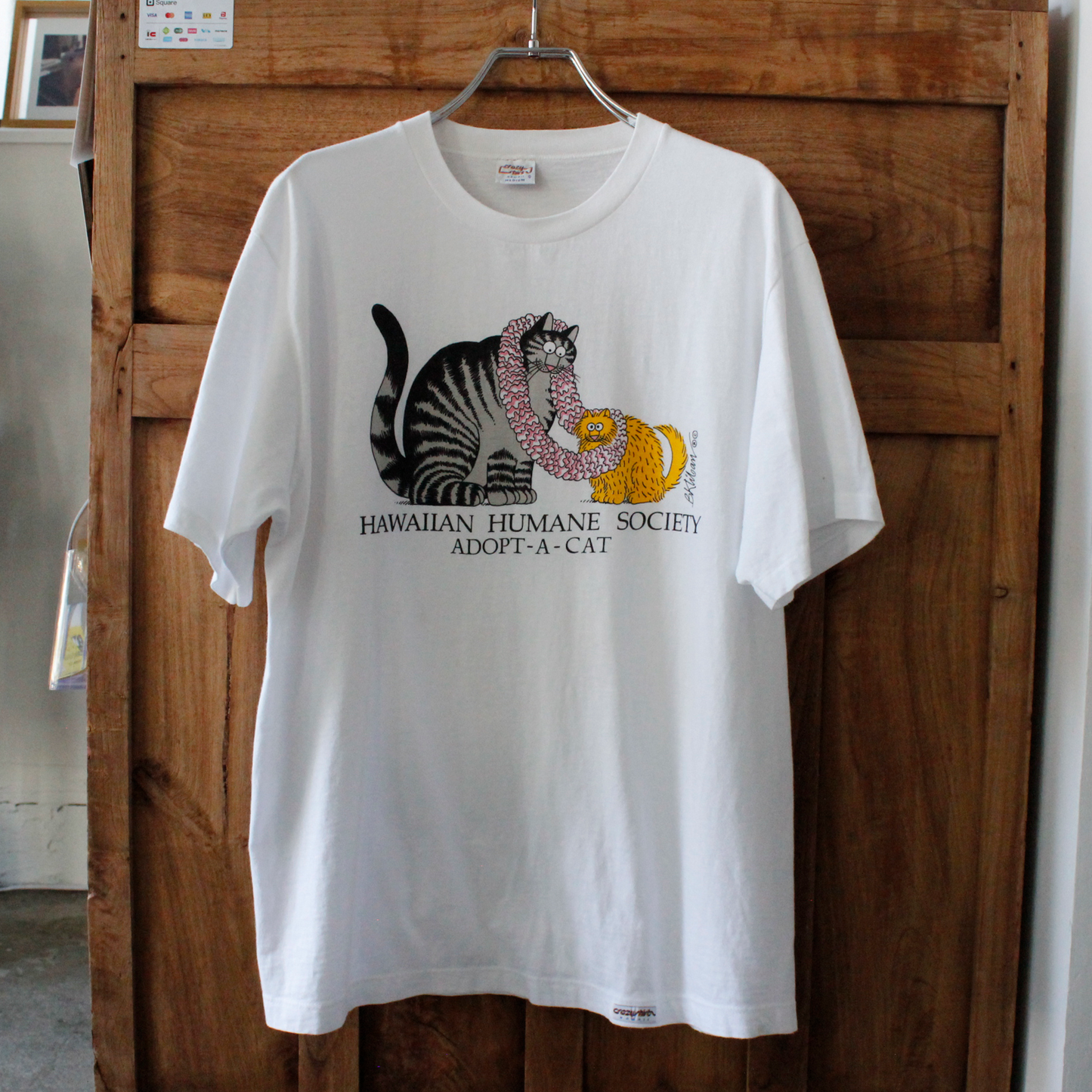 90s クレイジーシャツ Bクリバンキャット Tシャツ 赤 猫 ネコ 90s クレイジーシャツ Bクリバンキャット Tシャツ 赤 猫 ネコ
