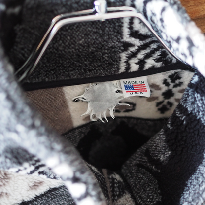 Mazmania All-Over Cats Print Fleece Jacket / 90s / Made in USA