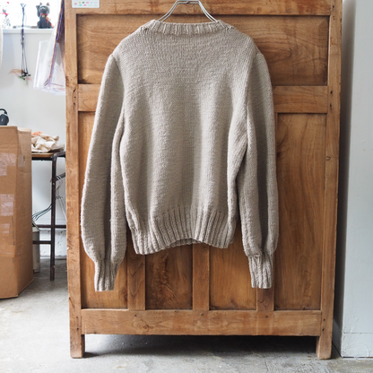 Alphabet & Cat Handknit Sweater