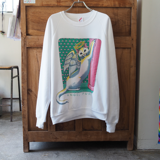 HEP CAT Angel Puss Sweat / 90s / Made in USA