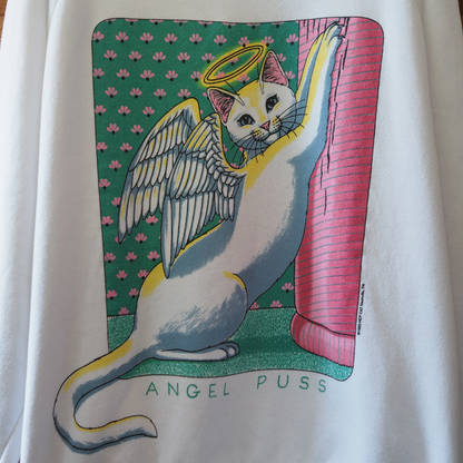 HEP CAT Angel Puss Sweat / 90s / Made in USA