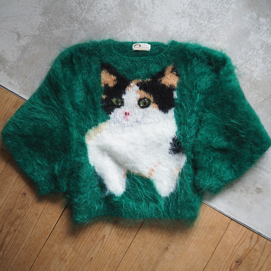 Ann Arundell Mohair Knit / Calico & Green