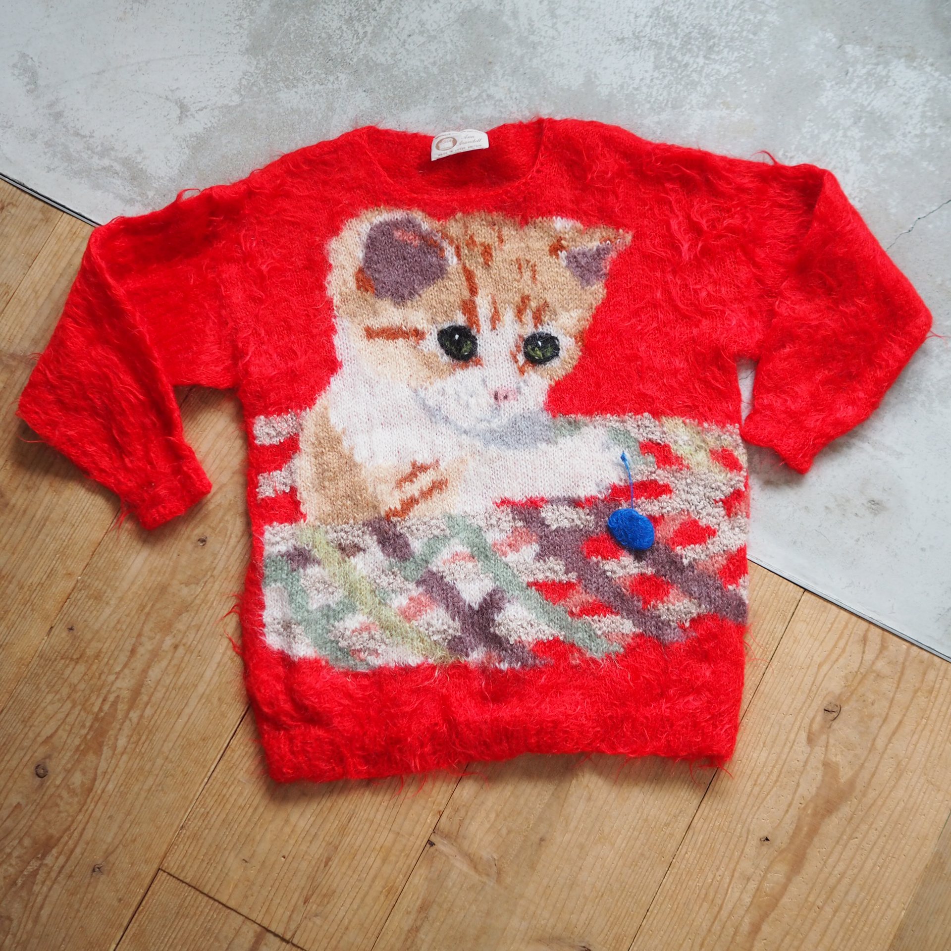 Ann Arundell Mohair Knit / Ginger & Red - ネコ古着 - フレーメンストア