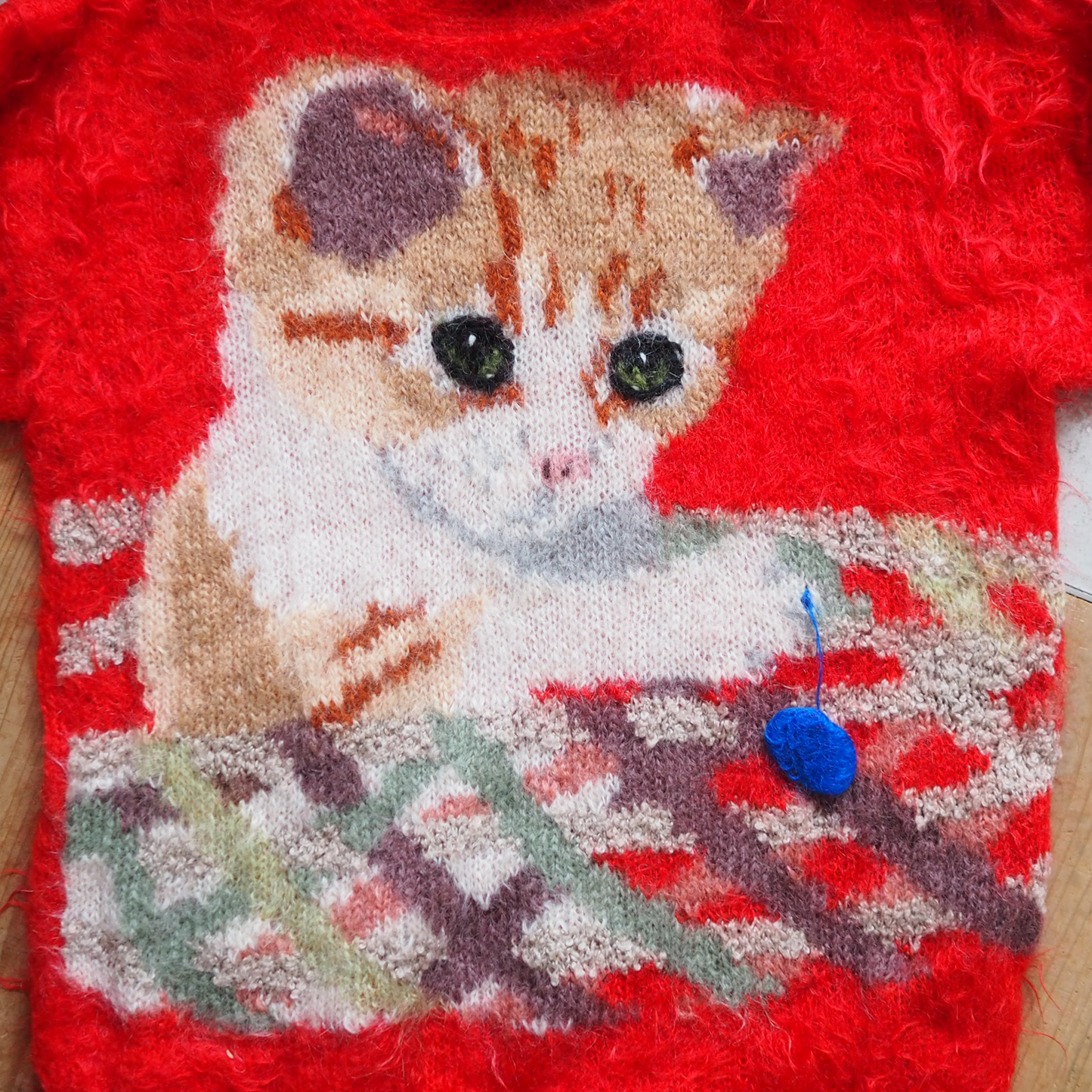 Ann Arundell Mohair Knit / Ginger & Red - ネコ古着 - フレーメンストア Ann Arundell Mohair Knit / Ginger & Red - ネコ古着 - フレーメンストア