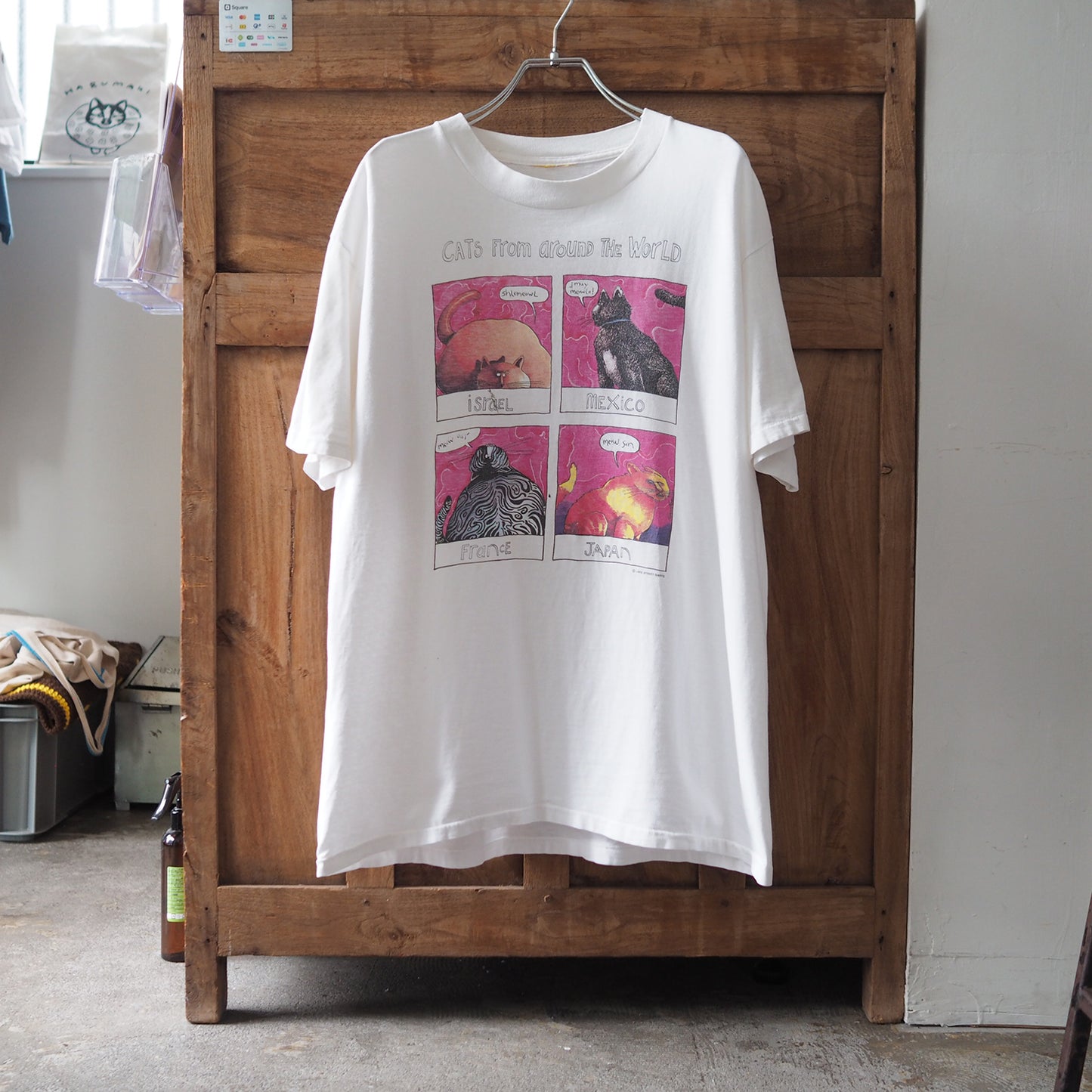 Cats From Around the World Tee / 90s / Made in USA