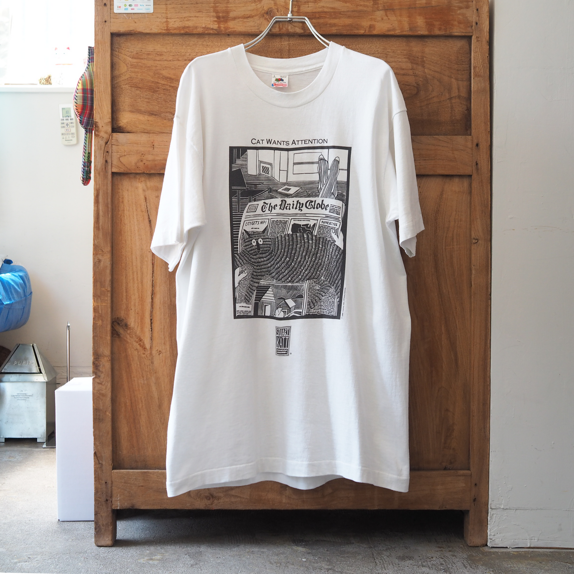 Cat Wants Attention Tee / 80s-90s / STUART KATT - ヴィンテージ古着