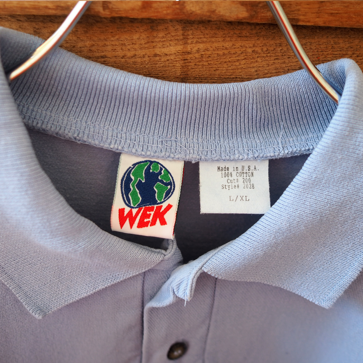 Big Blue Cat Long Sleeve Polo Shirt / 00s / Made in USA