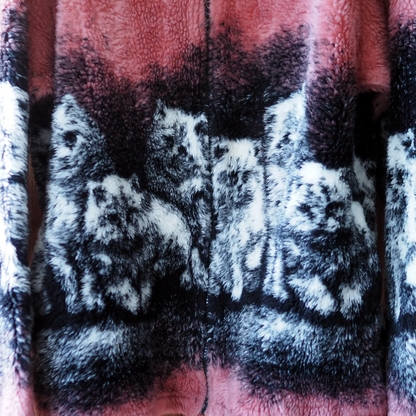 BIG CHILL Cats Fleece Jacket / 90s / Made in USA