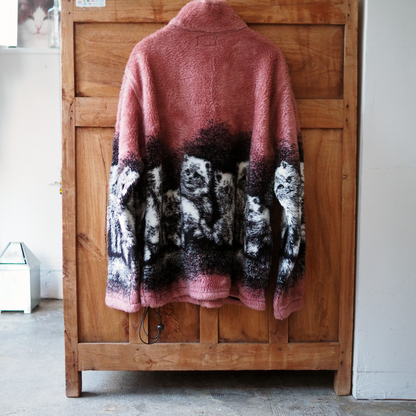 BIG CHILL Cats Fleece Jacket / 90s / Made in USA