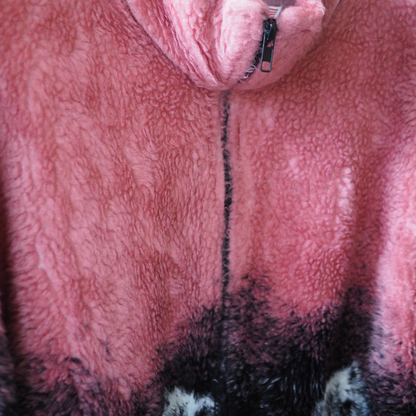 BIG CHILL Cats Fleece Jacket / 90s / Made in USA