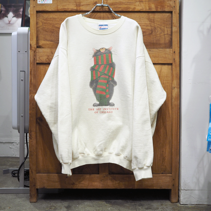 The Art Institute of Chicago "Scarf Cat" Sweatshirt / 90s