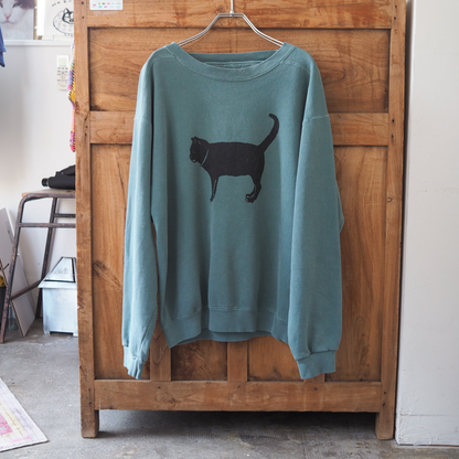 The Black Cat Sweatshirt / 90s / Made in USA